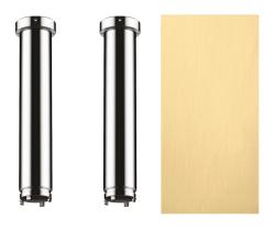Потолочное подсоединение для верхнего душа Axor ShowerHeaven 1200/300 4jet, удлинение 23 см, цвет: шлифованное золото, латунный для душа/ванной/душевой кабины, на потолок, кронштейн, наружний монтаж