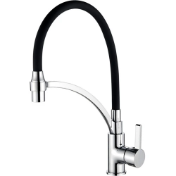 Смеситель для кухни/мойки Accoona, однорычажный, поворотный/гибкий, керамический, длина излива 175 мм, латунь, цвет хром