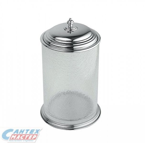 Ведро для мусора Boheme Vogue Nero стеклянное хром 10188