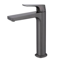 Смеситель для раковины/умывальника Raglo R07.15.09 однорычажный, высокий, неповоротный, фиксированный, излив длина 150 мм высота 206 мм латунь, цвет графит
