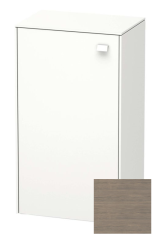 Полупенал Duravit Brioso L, 27х19,6х61 см, подвесной/напольный, (левый), с дверцей/одностворчатый, со стеклянными полками, цвет: дуб терра/хром, в ванную комнату