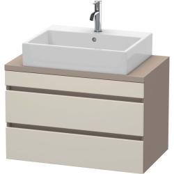 Тумба под раковину для консоли/столешницы Duravit DuraStyle 80х47,8х51,2 см, подвесная, ДСП, цвет: серо-коричневый/базальт, 2 выдвижных ящика, прямоугольная