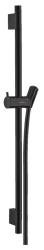 Душевая штанга Hansgrohe Unica S Puro, настенный монтаж, высота: 100,8 см, комплект: душевая штанга/ползунок/шланг для душа 160 см, металлическая/пластиковая, цвет: матовый черный, для душа/ванной