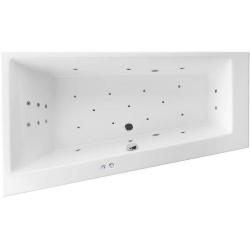 Ванна Excellent Sfera Slim ULTRA, 170х100 см, акриловая, цвет- белый/хром, (с гидромассажем), с каркасом, асимметричная, левосторонняя, левая, приставная/встраиваемая