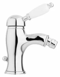 Смеситель для биде Cezares Elite, однорычажный, низкий, длина излива 110 мм, неповоротный, керамический, латунь, цвет хром, с донным клапаном