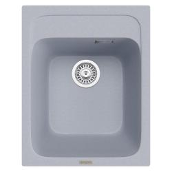 Мойка TopZero серия TopGran, 500х400 см, врезная, из гранита, прямоугольная, цвет Titan, отверстие под смеситель, слив-перелив, для кухни