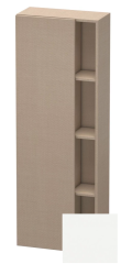 Пенал Duravit DuraStyle, 50x24x140 см, подвесной, (левый), с дверцей, с закрытыми/открытыми полками, цвет: лен/белый матовый, в ванную комнату
