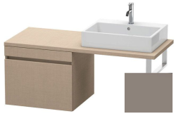 Тумба/шкафчик для консоли/столешницы Duravit DuraStyle под раковину 60х47,8х51,2 см, подвесная, ДСП, цвет: лен/базальт, 1 выдвижной ящик, прямоугольная