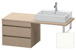 Тумба/шкафчик для консоли/столешницы Duravit DuraStyle под раковину 60х54,8х51,2 см, подвесная, ДСП, цвет: лен/белый матовый, 2 выдвижных ящика, прямоугольная