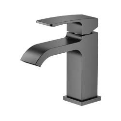 Смеситель для раковины/умывальника Raglo R02.10.09 однорычажный, неповоротный, фиксированный, излив длина 140 мм высота 105 мм латунь, цвет графит