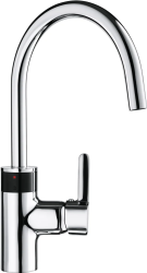 Смеситель для кухни/мойки KLUDI E-GO, однорычажный, поворотный, латунный,  длина излива 215 мм, латунь, цвет хром