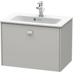 Тумба под раковину Duravit Brioso, 62х38,9х44,2 см, подвесная, 1 выдвижной ящик, ДСП, цвет: бетонно-серый, шкафчик навесной, механизм доводчика, прямоугольная, правая/левая, в ванную комнату