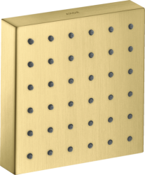 Верхний душ/модуль душа AXOR ShowerCollection, настенный/потолочный, скрытый монтаж, квадратный, с 1 режимом, размер 12х12 см, металлический, цвет: шлифованная медь, верхний/плечевой/боковой душ, для душа/ванной