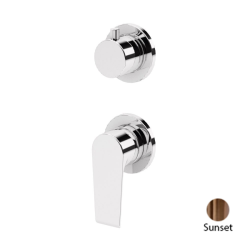 Смеситель для душа Cezares Nautic, встраиваемый, на 3 выхода, однорычажный, без излива, керамический, латунь, внутренний (скрытый монтаж), цвет Sunset