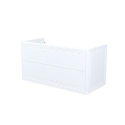 Тумба под раковину IDDIS Oxford Neo, 1006х467х500 мм, подвесная, 2 выдвижных ящика, МДФ, цвет белый, система плавного закрывания, прямоугольная, универсальная, в ванную комнату OXN10W0i95