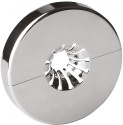 Розетка пластиковая FAR для вентиля, серебристая глянцевая для труб 10-20 мм 