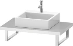 Столешница Duravit Brioso, для консоли, консольное полотно, 80х55 см, ДСП, прямоугольная, цвет: белый матовый,  для одной раковины/умывальника/рукомойника, 1 вырез под раковину, установка по центру