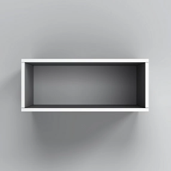 Шкаф-ниша AM.PM Func 60, 60х25х35 см, подвесной, (правый/левый/универсальный), открытая полка, цвет белый матовый