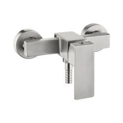 Смеситель для душа Accoona, настенный, однорычажный, без излива, с душевым набором, нержавеющая сталь, цвет нержавеющая сталь