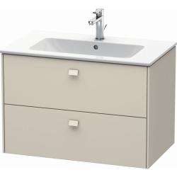 Тумба под раковину Duravit Brioso, 102х47,9х56,1 см, подвесная, 2 выдвижных ящика, ДСП, цвет: серо-коричневый, шкафчик навесной, механизм доводчика, прямоугольная, правая/левая, в ванную комнату