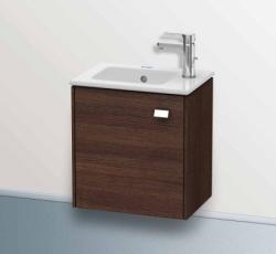 Тумба под раковину Duravit Brioso, 42х28,9х44,2 см, подвесная, с распашной дверцей, ДСП, цвет: каштан темный/хром, шкафчик навесной, прямоугольная, левая, в ванную комнату