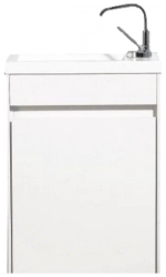 Тумба под раковину BelBagno Pietra Mini 40, 40х22х55 см, подвесная, 1 распашная дверь, МДФ, цвет: белый глянцевый, шкафчик навесной, прямоугольная, правая, в ванную комнату, правосторонняя