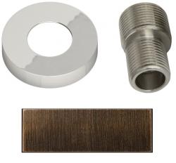 Отражатель Сунержа TUBE с эксцентриком, нержавеющая сталь, цвет античная бронза, для полотенцесушителей, круглый, разъемный