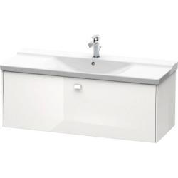 Тумба под раковину Duravit Brioso, 122х47,9х45 см, подвесная, 1 выдвижной ящик, ДСП, цвет: белый глянец, шкафчик навесной, механизм доводчика, прямоугольная, правая/левая, в ванную комнату