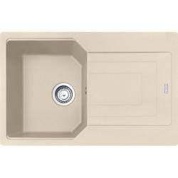 Мойка кухонная Franke URBAN UBG 611-78, 78х50 см, врезная, искусственный гранит (Fragranite+), прямоугольная, цвет бежевый, без отверстия под смеситель, с крылом, оборачиваемая