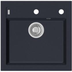 Мойка кухонная ALVEUS FORMIC 20 GRANITAL TWILIGHT-G05M 52x51x20 см, врезная/встраиваемая сверху, искусственный гранит, прямоугольная, цвет черный, с отверстием под смеситель и под кнопку клапана-автомата
