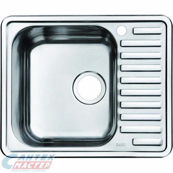 Мойка IDDIS Basic 65х50х17 см, толщина 0.6 мм, врезная, с левым крылом, нержавеющая сталь, прямоугольная, цвет сатин, с отверстием под смеситель, слив-перелив, для кухни Мойка IDDIS Basic 65х50х17 см, толщина 0.6 мм, врезная, с левым крылом, нержавеющая сталь, прямоугольная, цвет сатин, с отверстием под смеситель, слив-перелив, для кухни