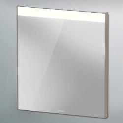 Зеркало Duravit Brioso, 62х70х3,5 см с LED/ЛЕД-подсветкой, прямоугольное, подвесное/настенное, цвет рамы: базальт, настенный выключатель, для ванной