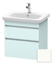 Тумба/шкафчик для консоли/столешницы Duravit DuraStyle под раковину 40х54,8х51,2 см, подвесная, ДСП, цвет: светло-голубой/белый матовый, 2 выдвижных ящика, прямоугольная