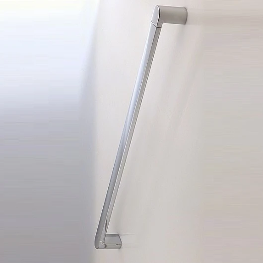 Полотенцедержатель Keuco Elegance, одинарный, 400 мм настенный, латунь, для полотенец в ванную/туалет/душевую кабину, цвет хром,