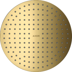 Верхний душ AXOR ShowerSolutions 250 1je, потолочный/скрытый монтаж, круглый, с 1 режимом, размер 25 см, металлический, цвет: полированное золото, для душа/ванной