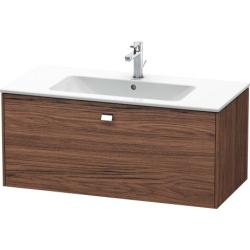 Тумба под раковину Duravit Brioso, 102х47,9х44,2 см, подвесная, 1 выдвижной ящик, ДСП, цвет: орех темный/хром, шкафчик навесной, механизм доводчика, прямоугольная, правая/левая, в ванную комнату