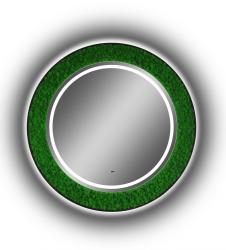 Зеркало Континент "Forest Led", 100х100 см, с LED/ЛЕД-подсветкой, круглое, выключатель бесконтактный, для ванны, навесное/подвесное/настенное