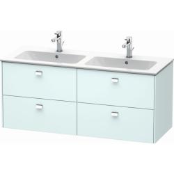 Тумба под раковину Duravit Brioso, 129х47,9x55,3 см, подвесная, 4 выдвижных ящика, ДСП, цвет: светло-голубой/хром, шкафчик навесной, механизм доводчика, прямоугольная, правая/левая, в ванную комнату