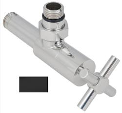 Вентиль Сунержа угловой крест G 1/2" НР х G 1/2", цвет тёмный титан муар