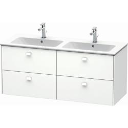 Тумба под раковину Duravit Brioso, 129х47,9x55,3 см, подвесная, 4 выдвижных ящика, ДСП, цвет: белый матовый, шкафчик навесной, механизм доводчика, прямоугольная, правая/левая, в ванную комнату