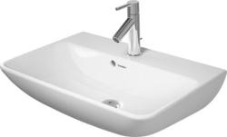 Раковина DURAVIT ME by Starck, WonderGliss 60х40х18 см, подвесная, прямоугольная, санфарфор, цвет белый шелковисто-матовый, с 1 отверстием под смеситель, антигрязевое покрытие, слив/перелив