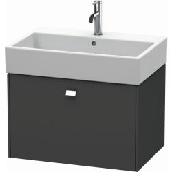 Тумба/шкафчик для консоли/столешницы Duravit Brioso под раковину 62х48х44,2 см, подвесная, ДСП, цвет: графит матовый/хром, 1 выдвижной ящик, прямоугольная