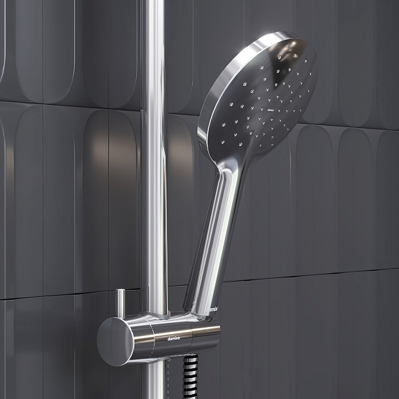 Лейка для душа Damixa Jupiter цвет хром, пластик, 120 мм 977020000