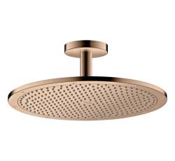 Верхний душ AXOR ShowerSolutions 350 1jet, с потолочным подсоединением, потолочный монтаж, круглый, с 1 режимом, размер 35 см, металлический, цвет: полированное красное золото, для душа/ванной