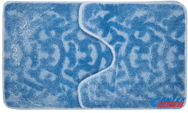 Набор 2 коврика для ванны АкваЛиния 45х75 полипропилен голубой Рахат
