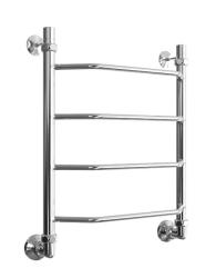 Полотенцесушитель Двин E 60/50, водяной (1"-1/2" К1  Полированный), универсальное подключение, нержавеющая сталь, настенный, форма лесенка, цвет хром, к отоплению и ГВС, для отопления, обогрева в ванной