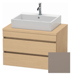 Тумба под раковину для консоли/столешницы Duravit DuraStyle 80х54,8х51,2 см, подвесная, ДСП, цвет: натуральный дуб/базальт, 2 выдвижных ящика, прямоугольная