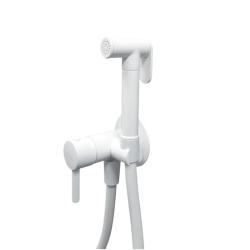 Гигиенический душ Webert Sax Evolution со смесителем/лейкой, для унитаза/биде, однорычажный, скрытого монтажа/встраиваемый, настенный, керамический, латунь, цвет белый