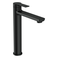 Смеситель для раковины/умывальника Cersanit Vibe однорычажный, высокий, неповоротный, длина 155 мм, латунь, цвет черный