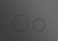 Кнопка смыва KK-POL Metal Slim Orbis прямоугольная, цвет графит, нержавеющая сталь, клавиша управления для сливного бачка, инсталляции унитаза, двойная, механическая, панель, универсальная, размер 245х175х4 мм